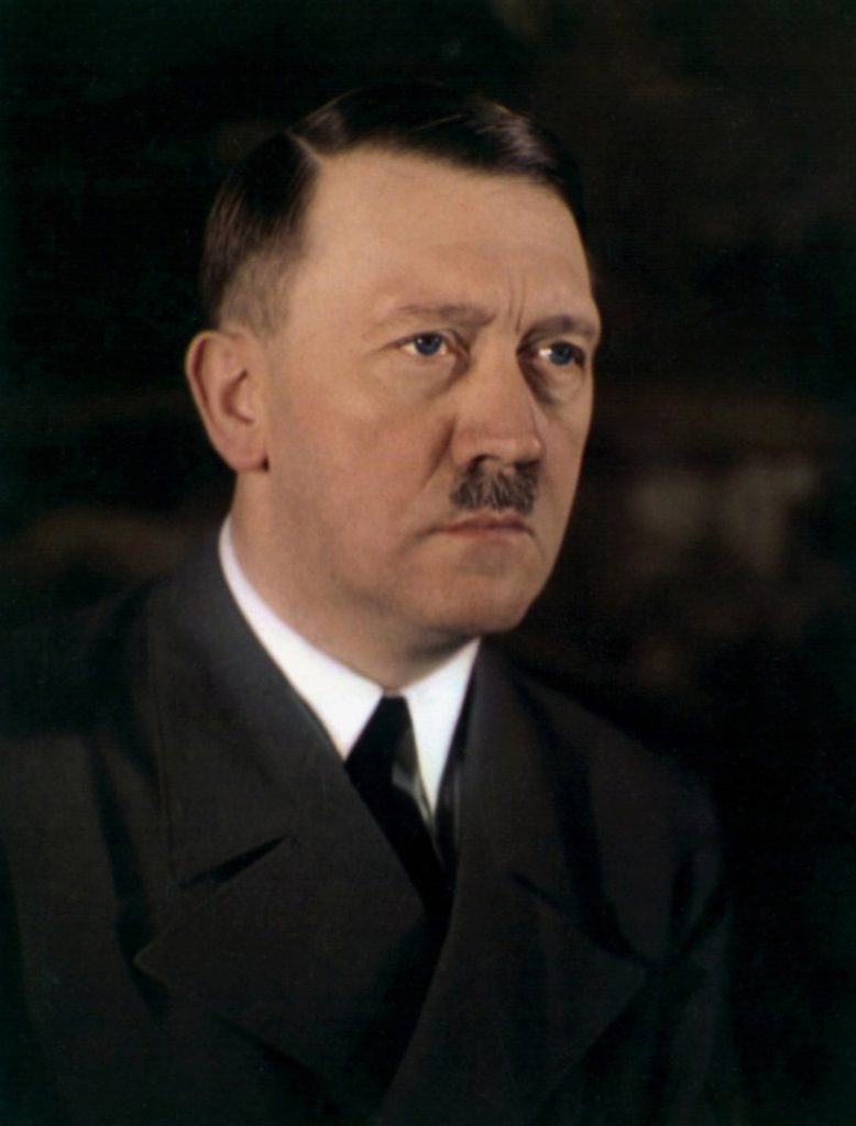 A rare color photo of Adolf Hitler showing the blue color of his eyes